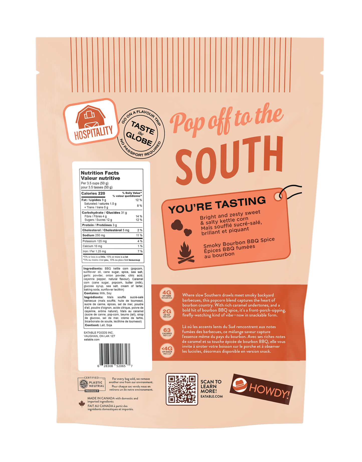 EATABLE Popped Culture - Southern Bourbon BBQ Popcorn