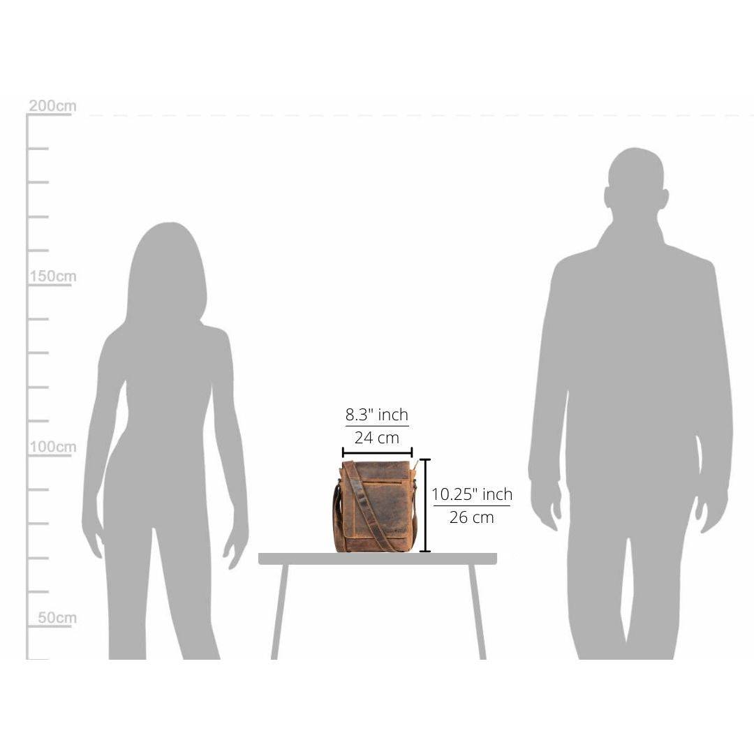 Henry Unisex Mini-Messenger Bag: Camel
