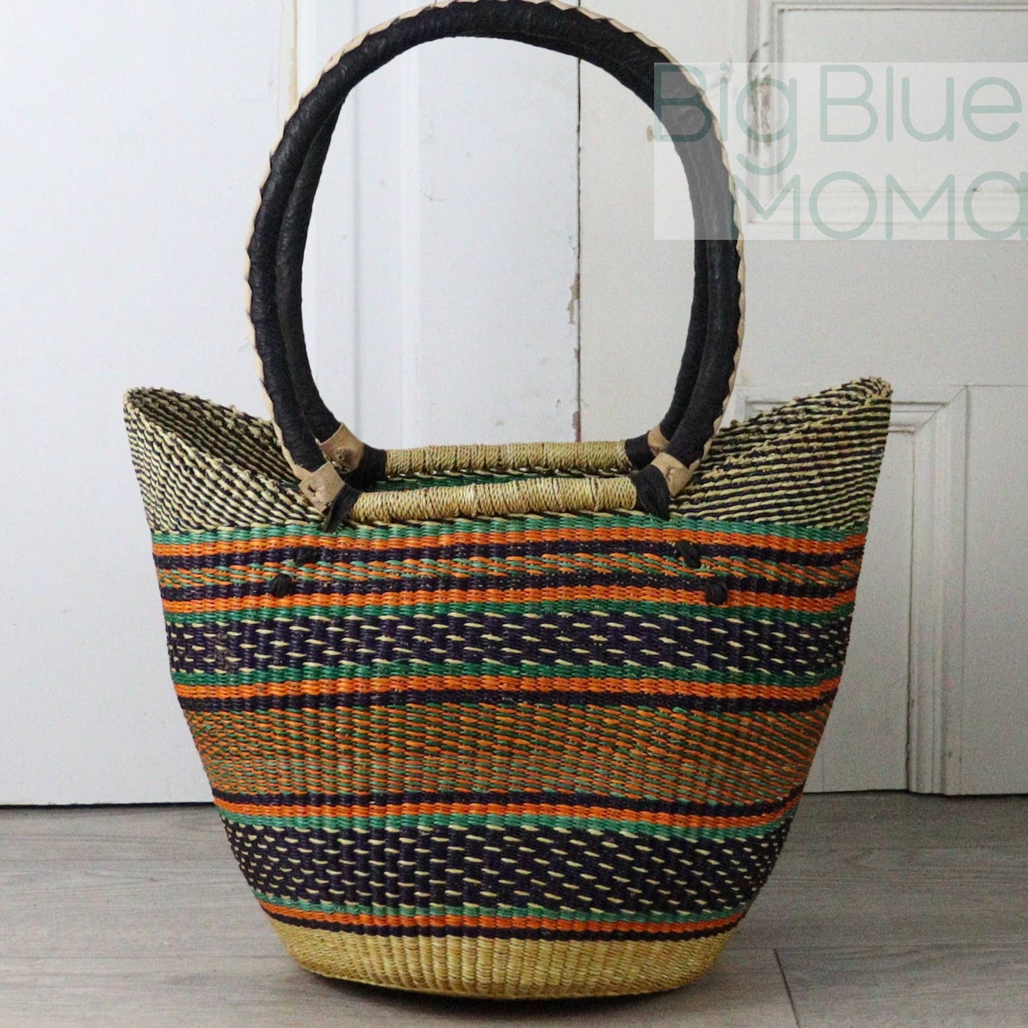 Big Blue Moma Shoulder Shopper - Traditional Palette