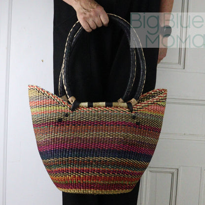 Big Blue Moma Shoulder Shopper - Traditional Palette