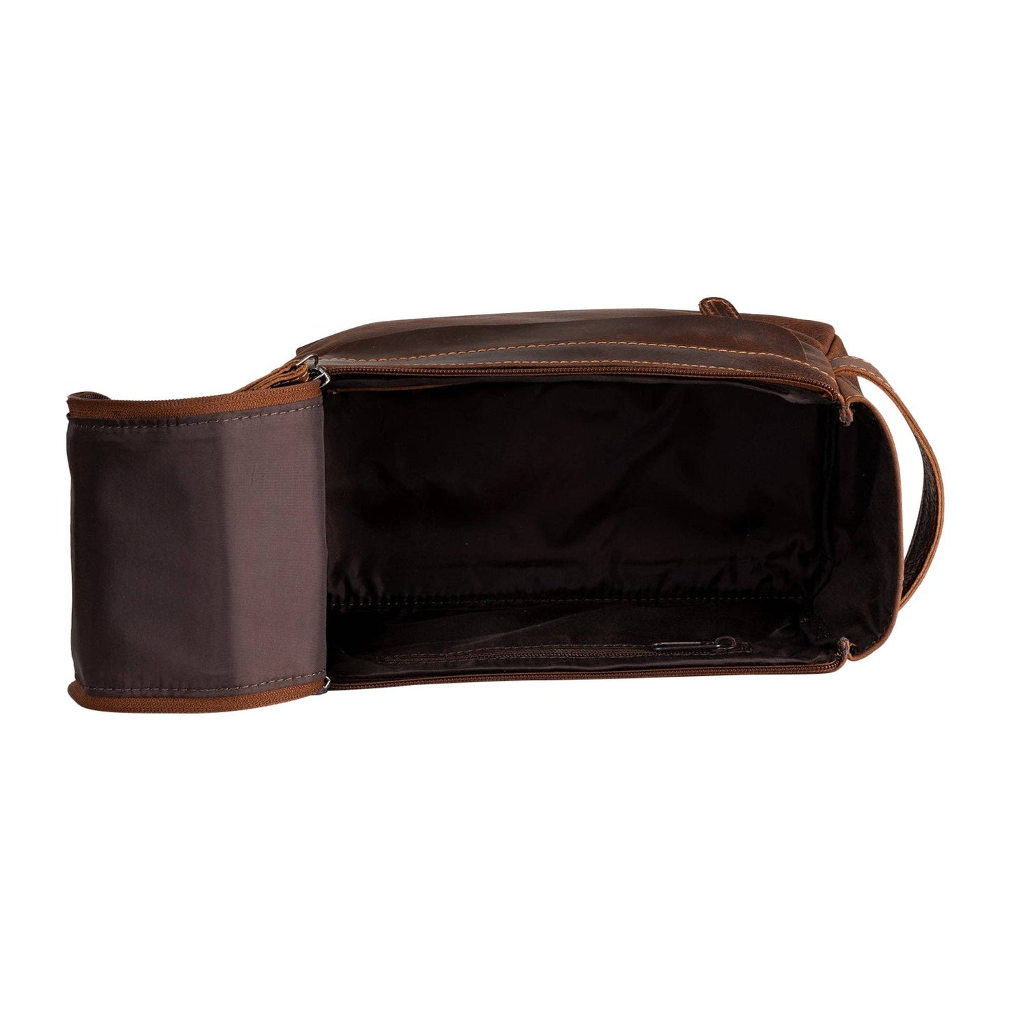 Greenwood Leather Darwin Travel Wash Bag - Sandal