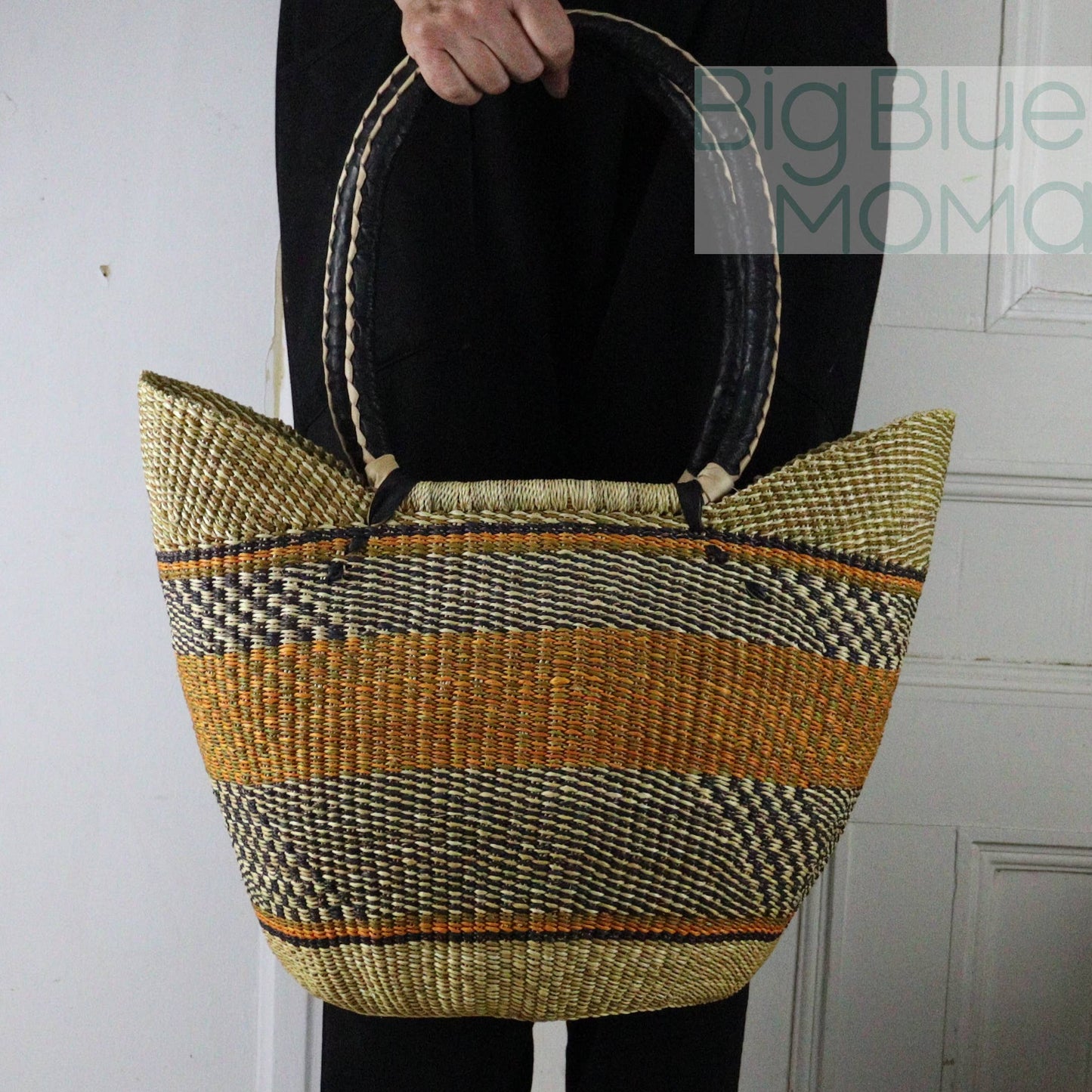 Big Blue Moma Shoulder Shopper - Traditional Palette