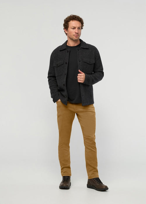 DUER No Sweat Athletic Taper men's stretch pants in Caramel