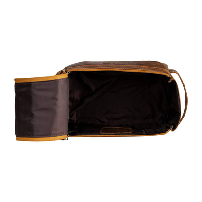 Greenwood Leather Darwin Travel Wash Bag - Sandal