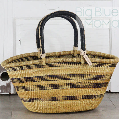 Big Blue Moma Bolga Basket - Special Shopper Large - Natural Palette