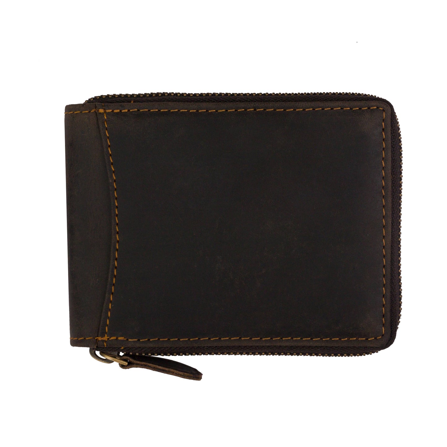 Greenwood Leather RFID wallet - RED - Zip Around Wallet - Sandal