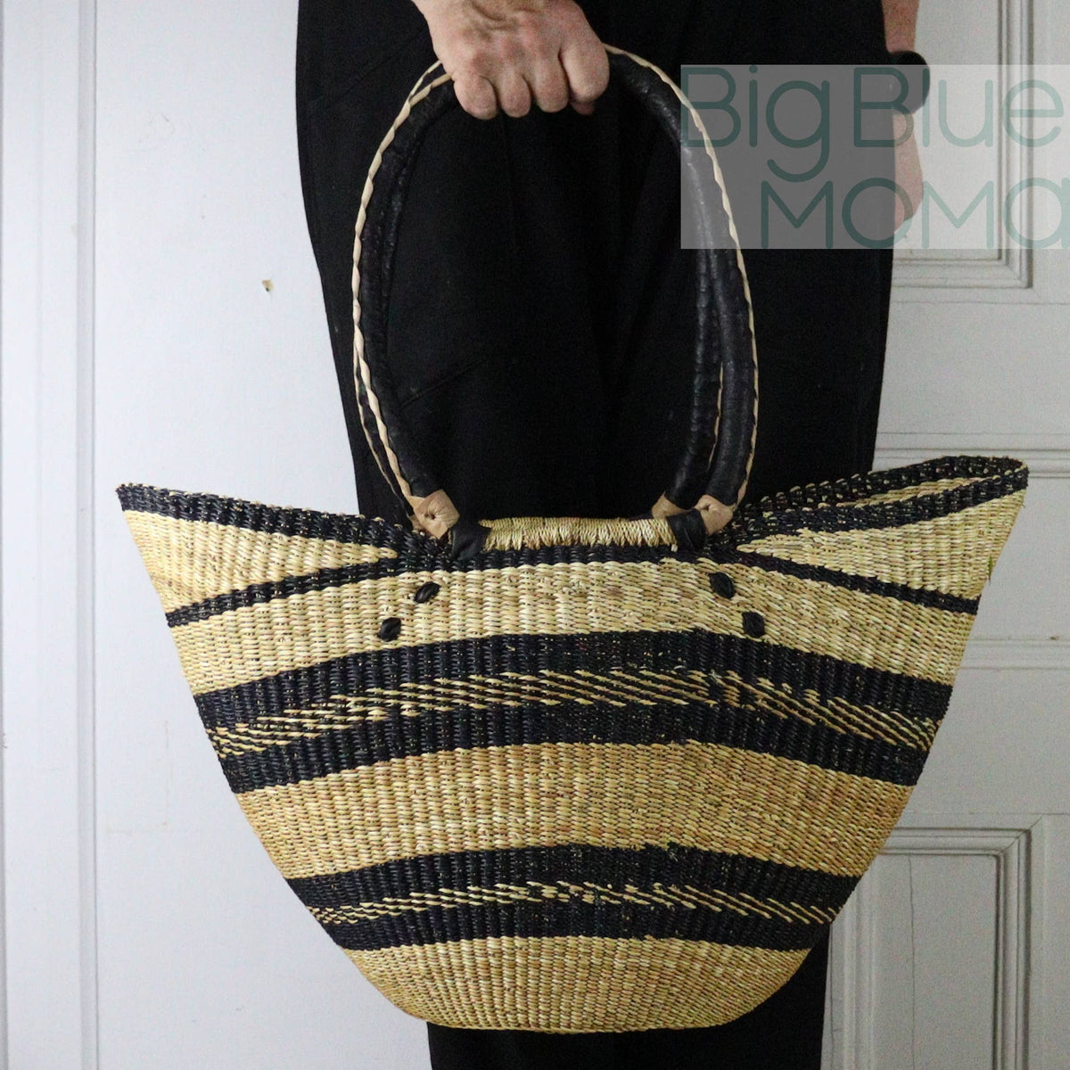 Big Blue Moma Shoulder Shopper - Natural Palette