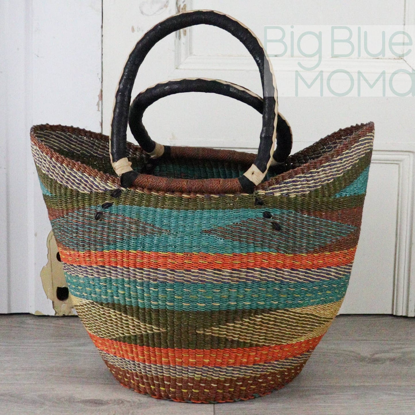 Big Blue Moma U Shopper Large - Traditional Palette
