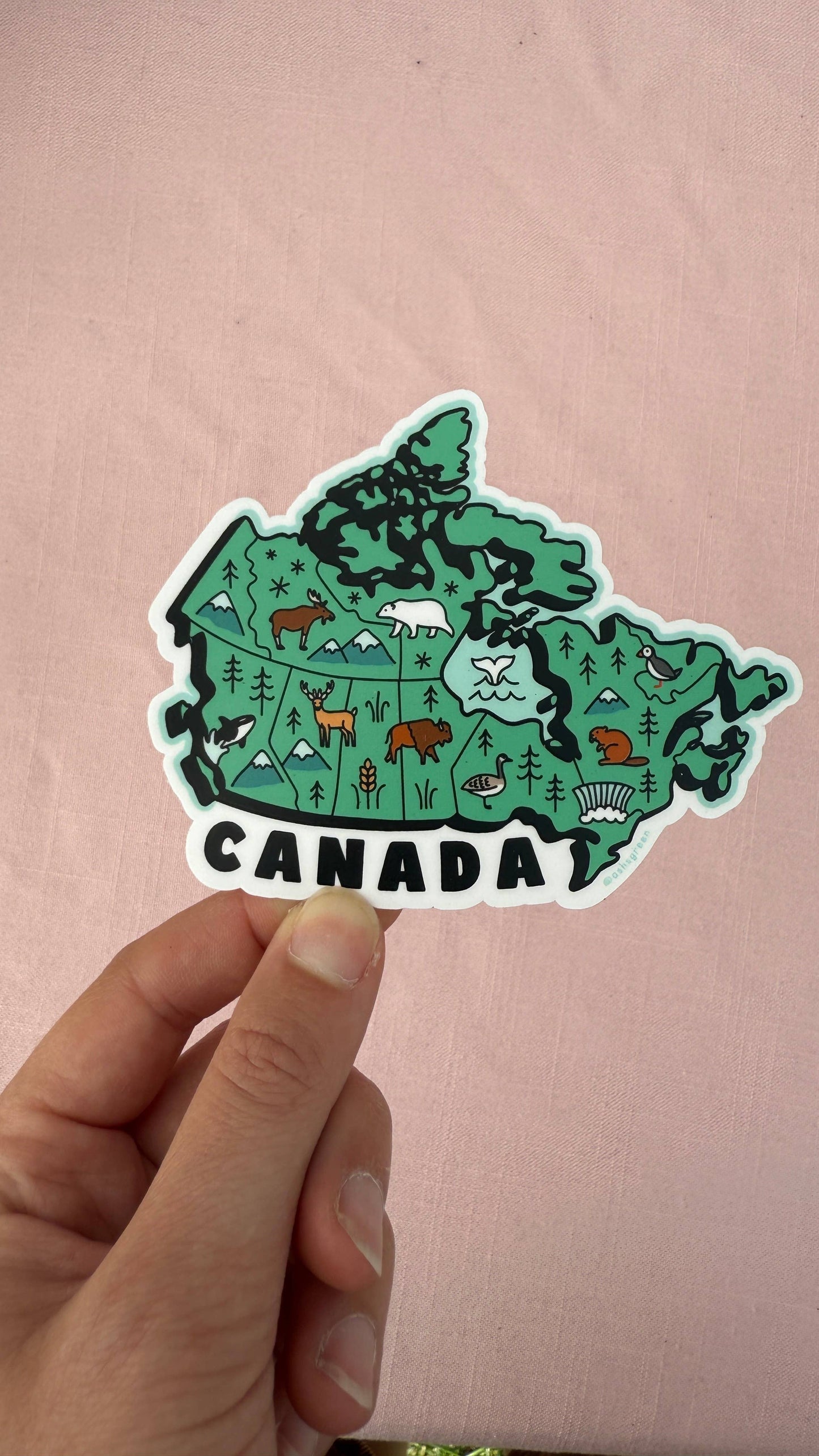 Map of Canada - 4" vinyl sticker