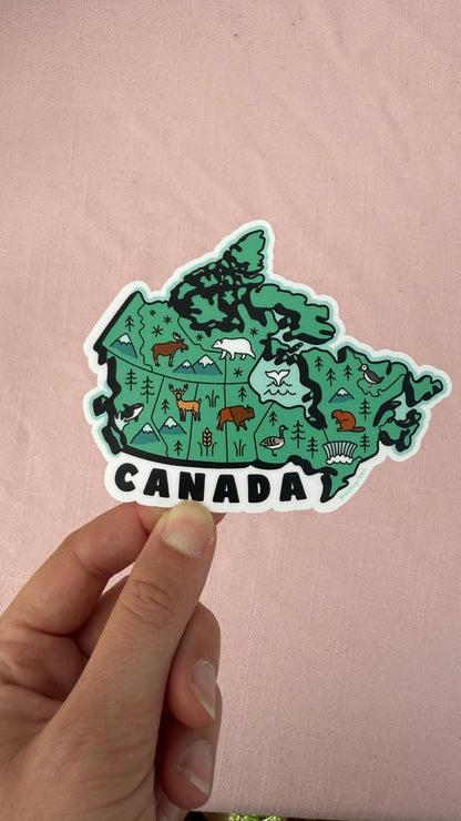 Map of Canada - 4" vinyl sticker
