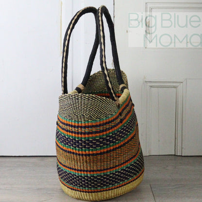 Big Blue Moma Shoulder Shopper - Traditional Palette