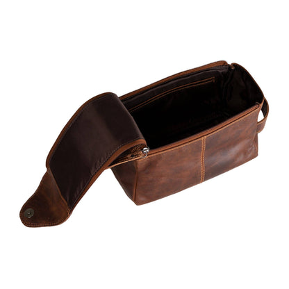 Greenwood Leather Darwin Travel Wash Bag - Sandal