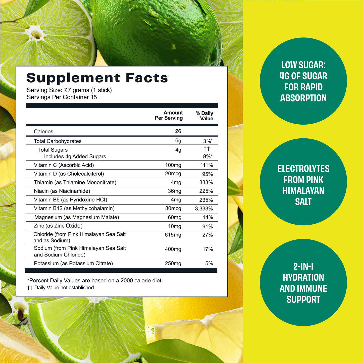 Hydration Replenisher 15 Pack - Lemon Lime