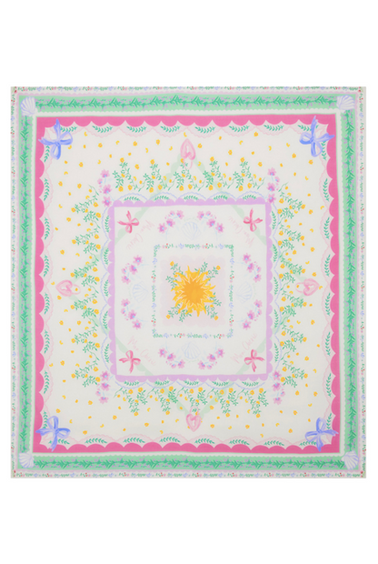 Flatlay of Kulani Kinis Essential Bandana in Pretty Primrose floral print