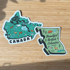Die-Cut British Columbia Postcard