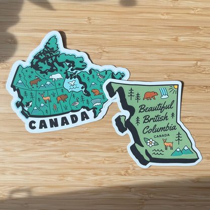 Die-Cut British Columbia Postcard