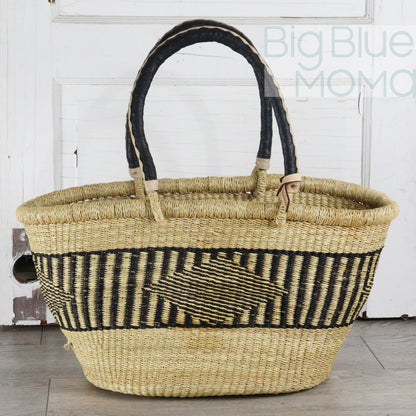 Big Blue Moma Bolga Basket - Special Shopper Large - Natural Palette