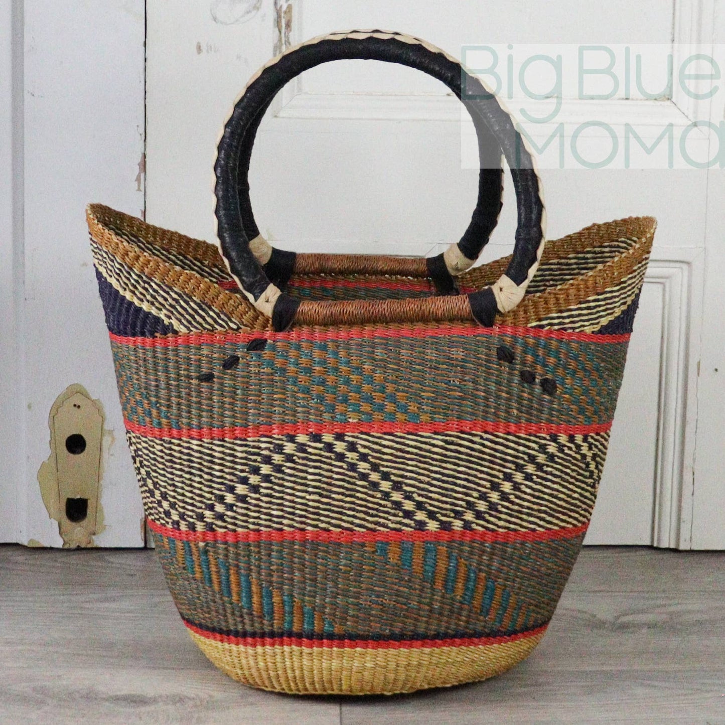 Big Blue Moma U Shopper Large - Traditional Palette