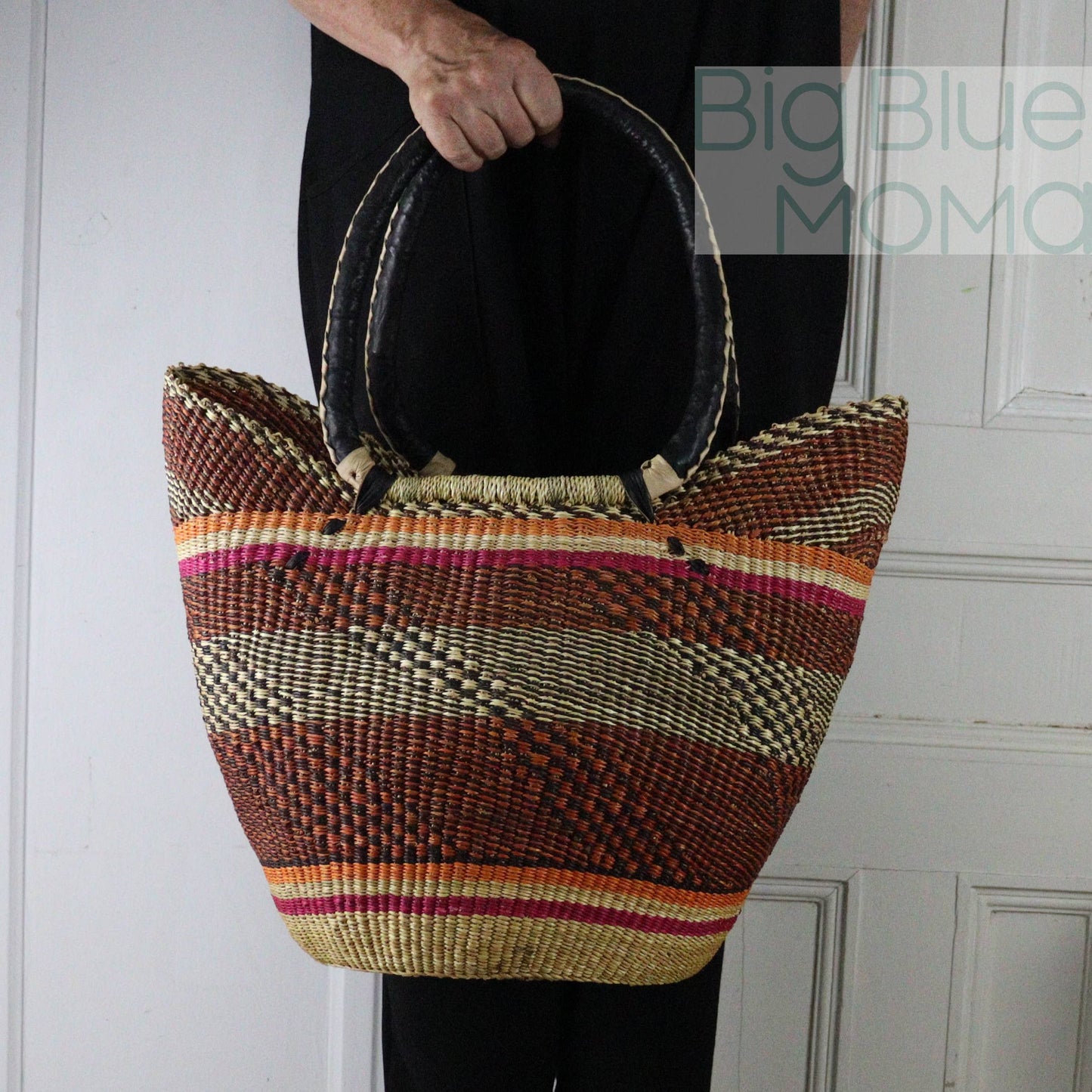 Big Blue Moma Shoulder Shopper - Traditional Palette