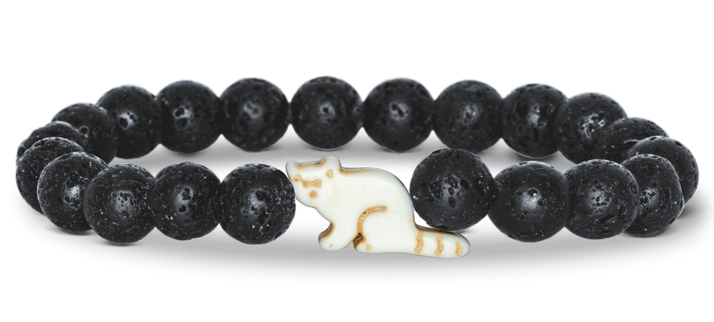 Fahlo The Dash Red Panda Tracking Bracelet in Lava Stone