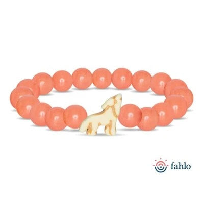 Fahlo The Scout wolf tracking bracelet in Sunrise Glow
