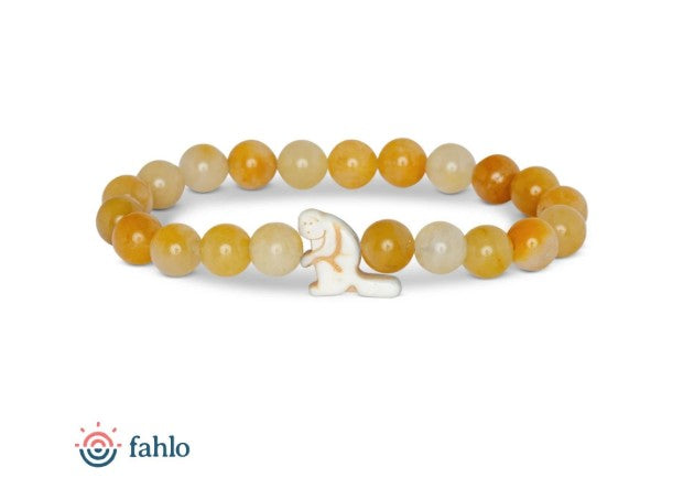 Fahlo The Swing golden monkey tracking bracelet in Golden Hour