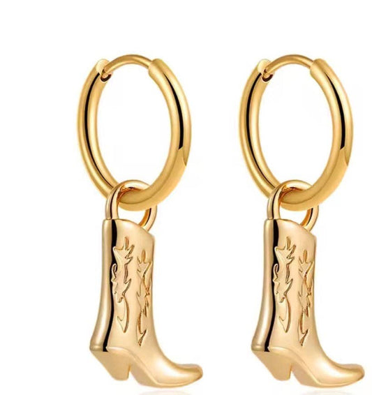 Royce and Oak Dangle Boot Hoop Earring