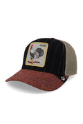 Goorin Bros Moon Rooster trucker hat in navy with rooster patch