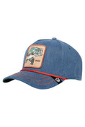 Goorin Bros The Bass snapback cap in denim with embroidered bass patch