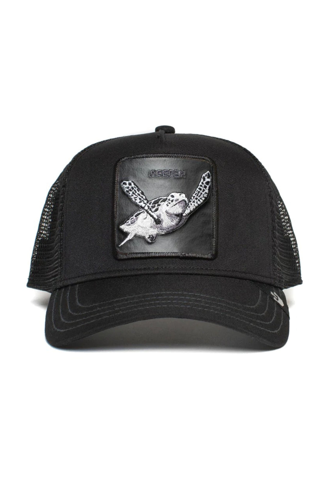 Goorin Bros The Reefer Sea Turtle cap in black with embroidered turtle patch