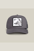 Goorin Bros Silver Foxxx cap in Oil with embroidered silver fox patch