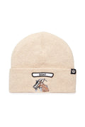 Goorin Bros Soft Rock Goat beanie in khaki with embroidered goat patch