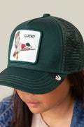 Goorin Bros Lucky Duck Mini kids trucker hat Guard worn by model
