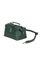 Greenwood Leather Bella doctor bag in Olive Green — side profile and detachable strap