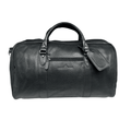 Greenwood Leather Victoria weekender travel bag in black, front view