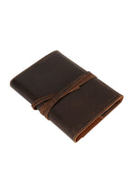 Greenwood Leather Refillable A5 Journal in Sandal — angled closed cover