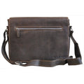Greenwood Leather Richard laptop bag in Brown waxed pull-up leather