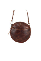 Greenwood Leather Sandy shoulder bag in Sandal — front with shoulder strap