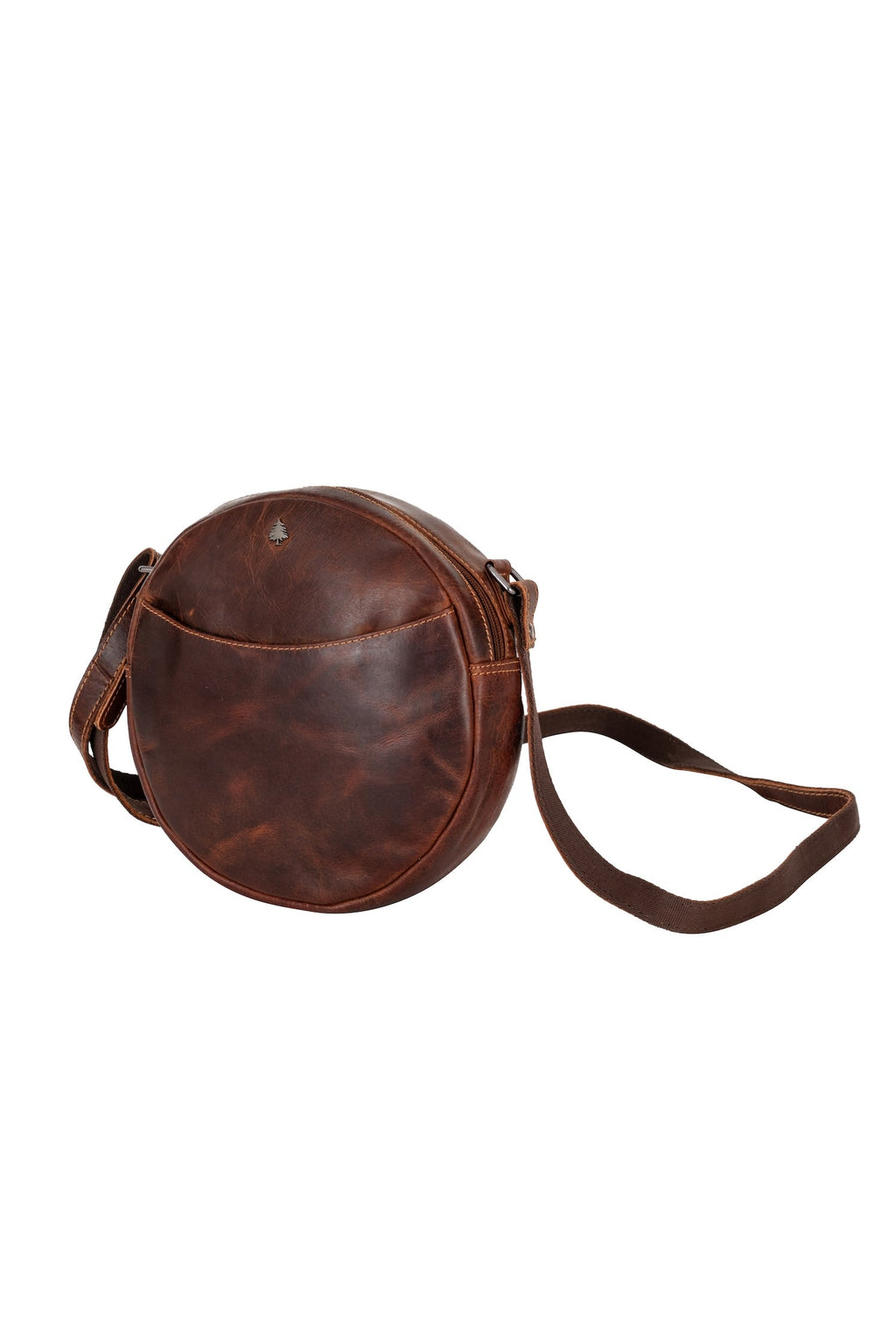 Greenwood Leather Sandy shoulder bag in Sandal — rear zip pocket