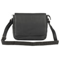 Greenwood Leather Steven Mini Messenger 11 inch in Black leather