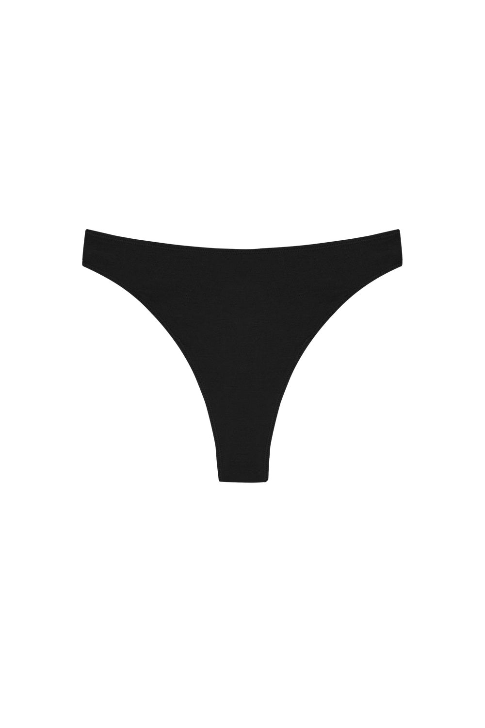 Huha High Rise Mineral Thong - Black front product view