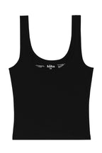 Huha Mineral Sporty Crop Tank - Black front product view