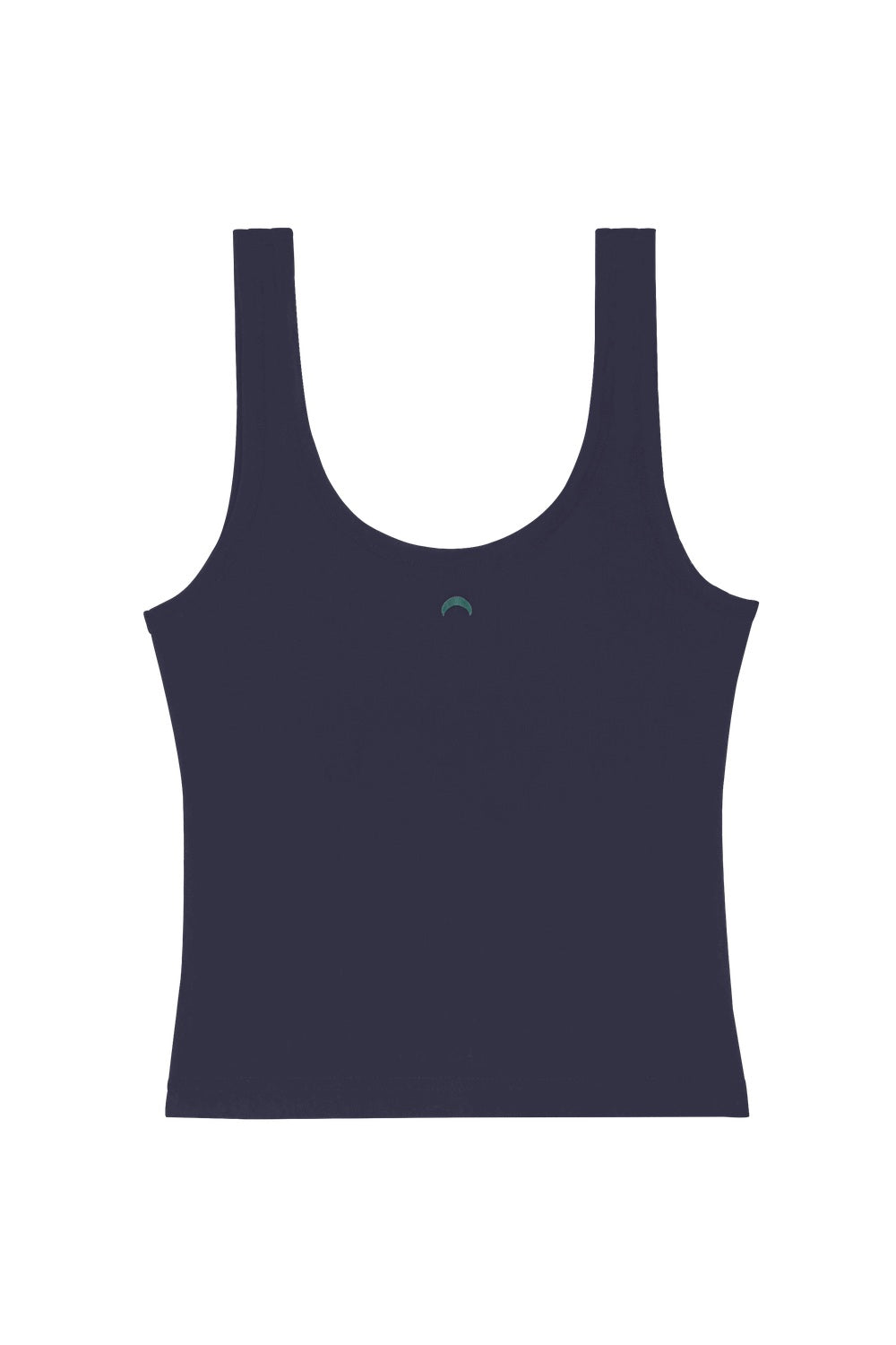 Huha Mineral Sporty Crop Tank - Navy front product view