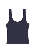 Huha Mineral Sporty Crop Tank - Navy front product view