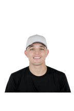Model wearing the melin A-Game Icon Hydro performance snapback hat in White
