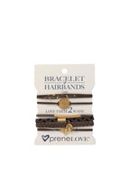 preneLOVE Bracelet Hair Bands - Tree Collection in Oak- Dark Brown & Gold