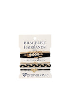 preneLOVE Bracelet Hair Bands - Tree Collection in Birch- Black Cream & Gold