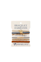 preneLOVE Bracelet Hair Bands - Tree Collection in Fir - Cream Blue Brown & Gold
