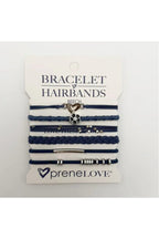 preneLOVE Bracelet Hair Bands - Tree Collection in Beech - Navy & Silver