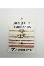 preneLOVE Bracelet Hair Bands - Tree Collection in Willow - Cream & Pink